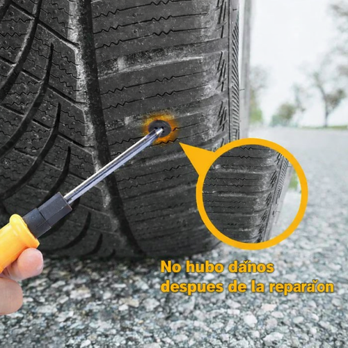 Kit Reparación Neumáticos - Parches Pinchazos Universal