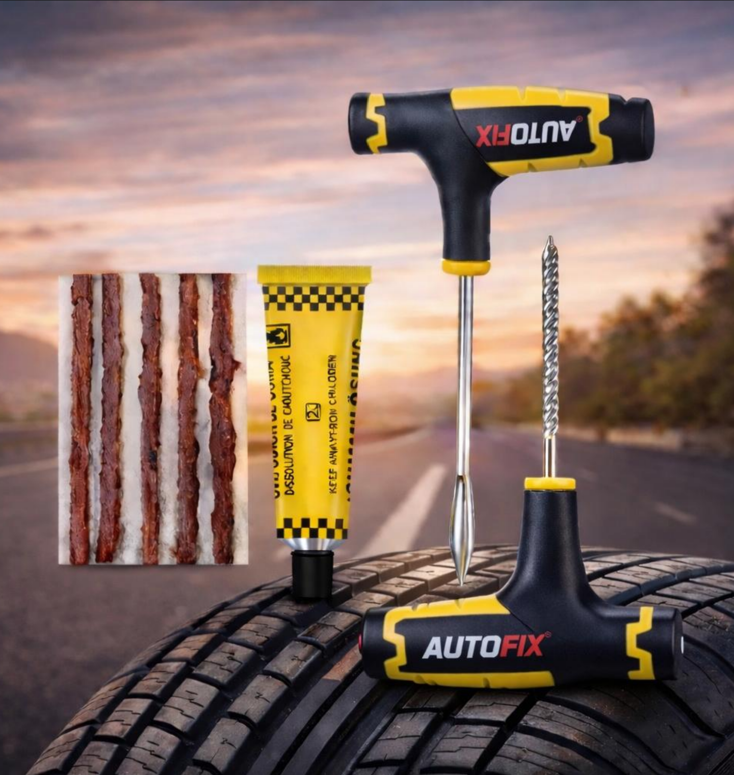 Kit de reparación de neumáticos – Emergencia para coche